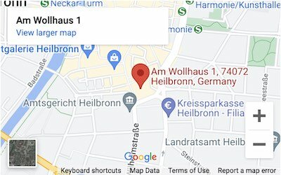 Impfzentrum Heilbronn kleine Map Impftermine in Heilbronn Karte